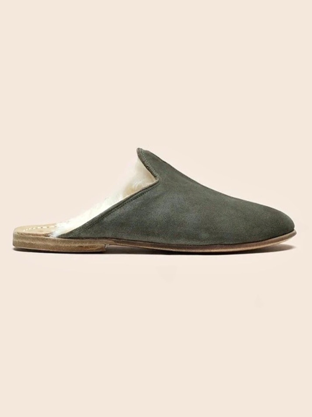 Sabah Shearling Lined Suede Baba Mules